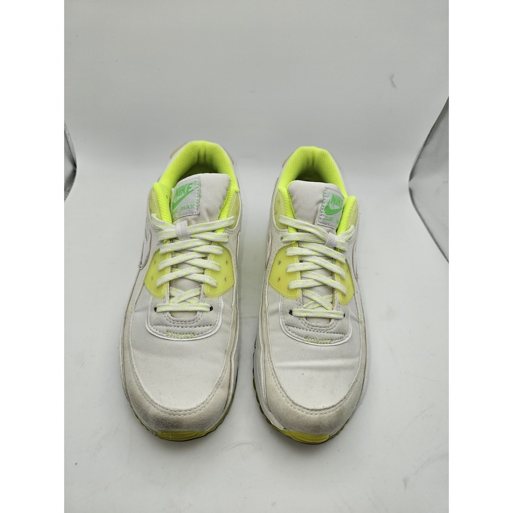 Nike Air Max 90 White Volt Neon Sneakers Size 10.5